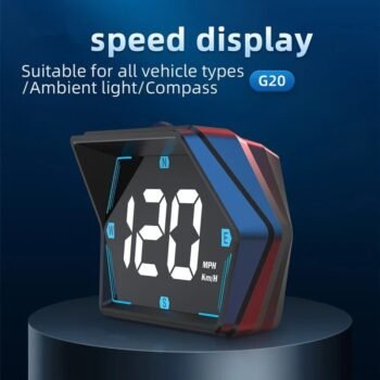 G20 Car Head-Up Display (HUD) Speedometer with Compass & Ambient Light – MPH/KMH