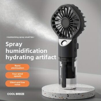 Rechargeable Handheld Cooling Fan with Humidifier – Portable & USB Powered